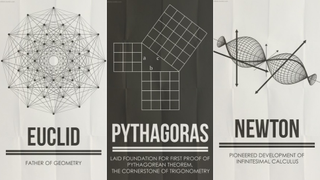 Fetching minimalist prints honor mathematicians and their contributions
